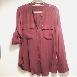 Calvin Klein 100% Silk Blouse